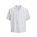 JACK & JONES Plus Liam Resort S/S Skjorte - Celestial Blue