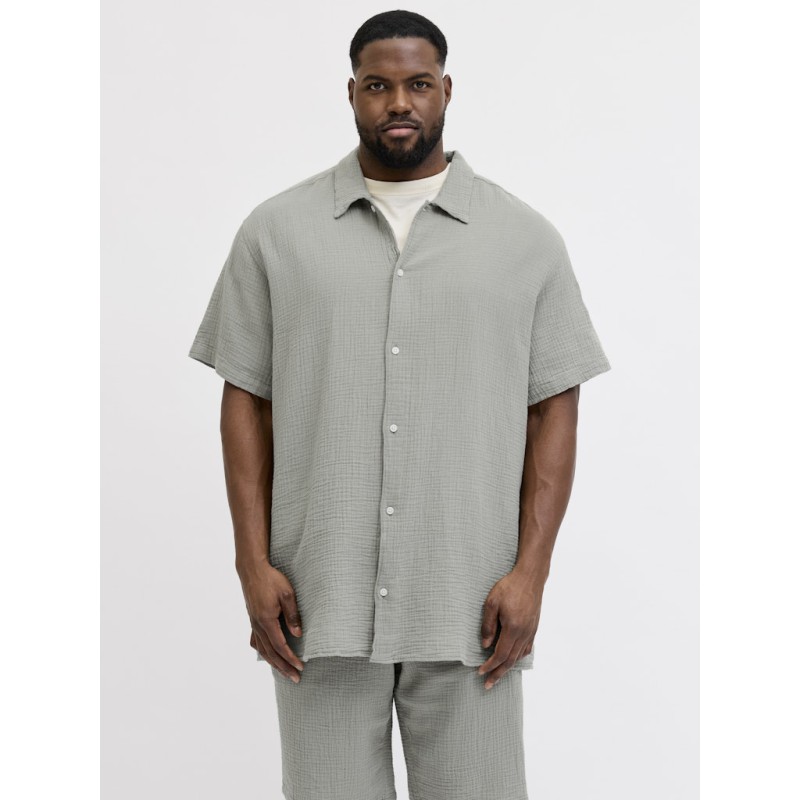 JACK & JONES Plus Nantucket Double Cloth Skjorte - Seagrass