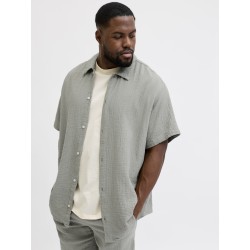 JACK & JONES Plus Nantucket Double Cloth Skjorte - Seagrass