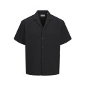 JAKC & JONES Plus Sean Resort S/S Skjorte - Sort