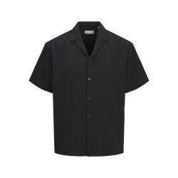 JAKC & JONES Plus Sean Resort S/S Skjorte - Sort