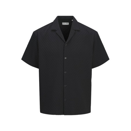 JAKC & JONES Plus Sean Resort S/S Skjorte - Sort