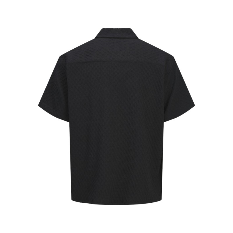 JAKC & JONES Plus Sean Resort S/S Skjorte - Sort