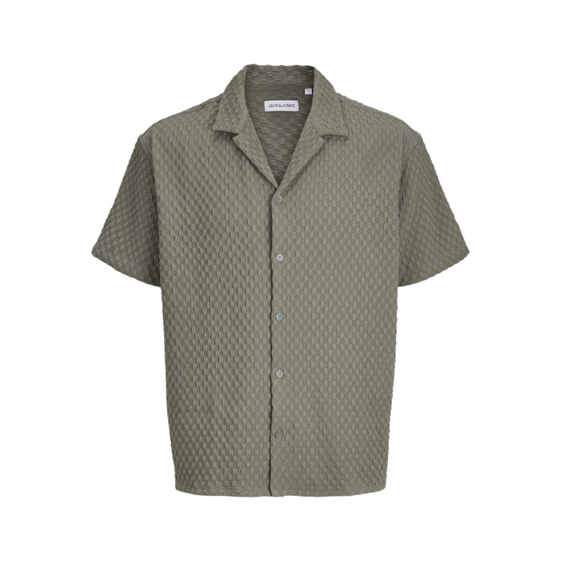 JAKC & JONES Plus Sean Resort S/S Skjorte - Vetiver
