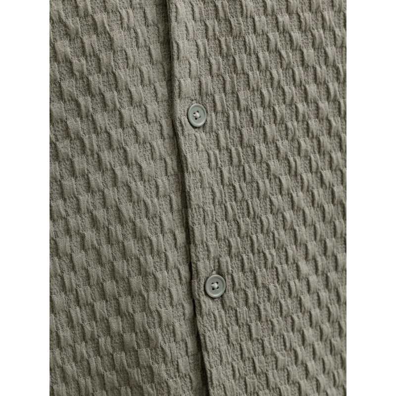JAKC & JONES Plus Sean Resort S/S Skjorte - Vetiver