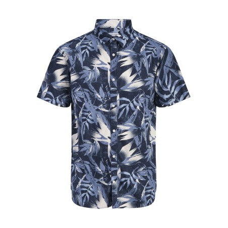 JACK & JONES Plus Honolulu S/S Skjorte - Navy Blazer