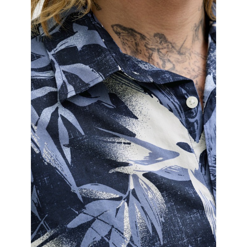 JACK & JONES Plus Honolulu S/S Skjorte - Navy Blazer