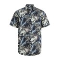 JACK & JONES Plus Honolulu S/S Skjorte - Sort