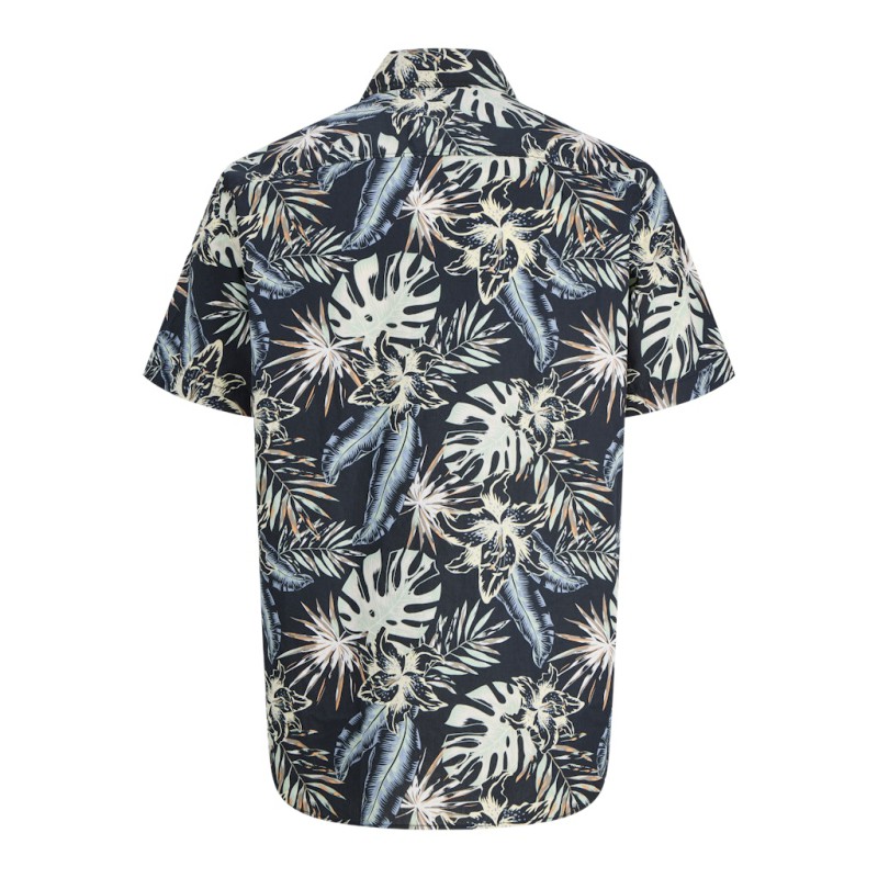 JACK & JONES Plus Honolulu S/S Skjorte - Sort