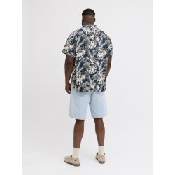 JACK & JONES Plus Honolulu S/S Skjorte - Sort