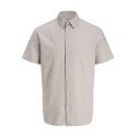 JACK & JONES Plus Breeze Hør Kortærmet Skjorte - String