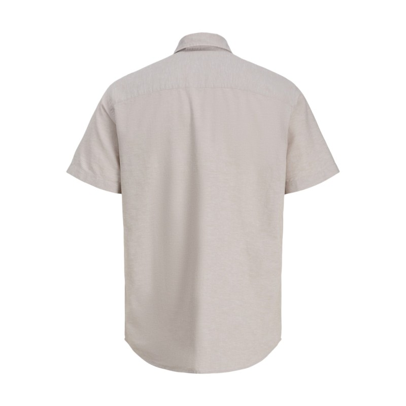 JACK & JONES Plus Breeze Hør S/S Skjorte - String