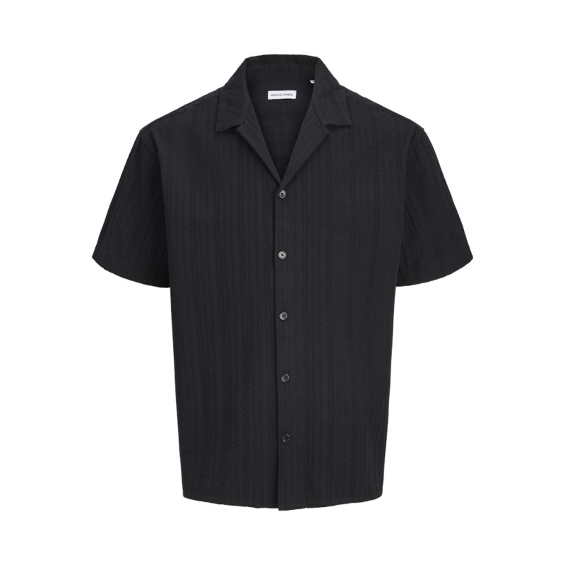 JACK & JONES Plus Tyson Resort S/S Skjorte - Sort