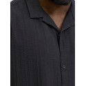 JACK & JONES Plus Tyson Resort S/S Skjorte - Sort