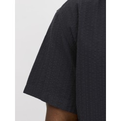 JACK & JONES Plus Tyson Resort S/S Skjorte - Sort