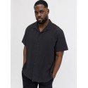 JACK & JONES Plus Tyson Resort S/S Skjorte - Sort