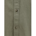 JACK & JONES Sommer Hør S/S Skjorte - Dusty Olive