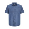 JACK & JONES Summer Hør S/S Skjorte - Navy Blazer