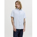 JACK & JONES Sommer Hør S/S Skjorte - Celestial Blue