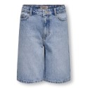 KIDS ONLY Sonny HW Wide Denim Shorts - Light Blue Denim