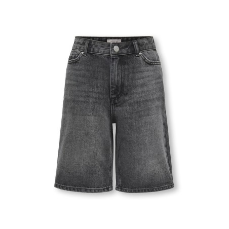 KIDS ONLY Sonny HW Wide Denim Shorts - Washed Black