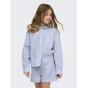 KIDS ONLY Smilla Stribet Skjorte - Cloud Dancer / Clear Sky
