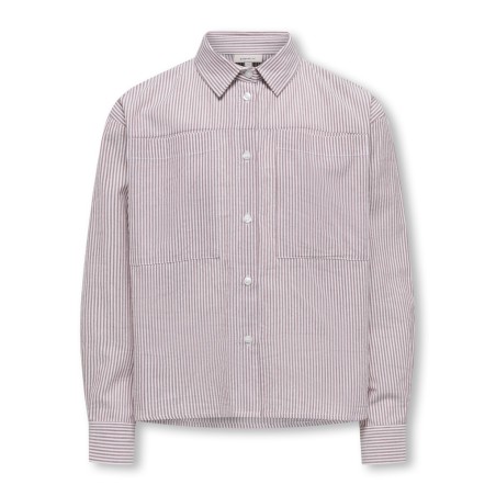 KIDS ONLY Smilla Stribet Skjorte - Rose Brown