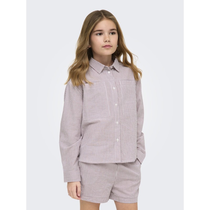 KIDS ONLY Smilla Stribet Skjorte - Rose Brown