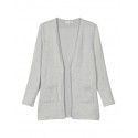 NAME IT Kids Victi langærmet strik cardigan - Light Grey Melange