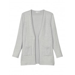 NAME IT Kids Victi langærmet strik cardigan - Light Grey Melange