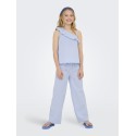KIDS ONLY Smilla Life Stribede Bukser - Cloud Dancer / Clear Sky