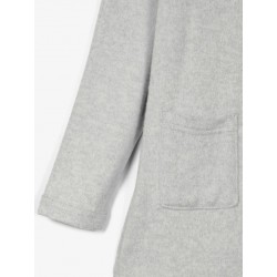 NAME IT Kids Victi langærmet strik cardigan - Light Grey Melange