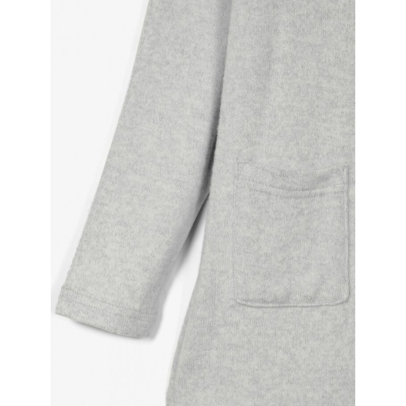 NAME IT Kids Victi langærmet strik cardigan - Light Grey Melange