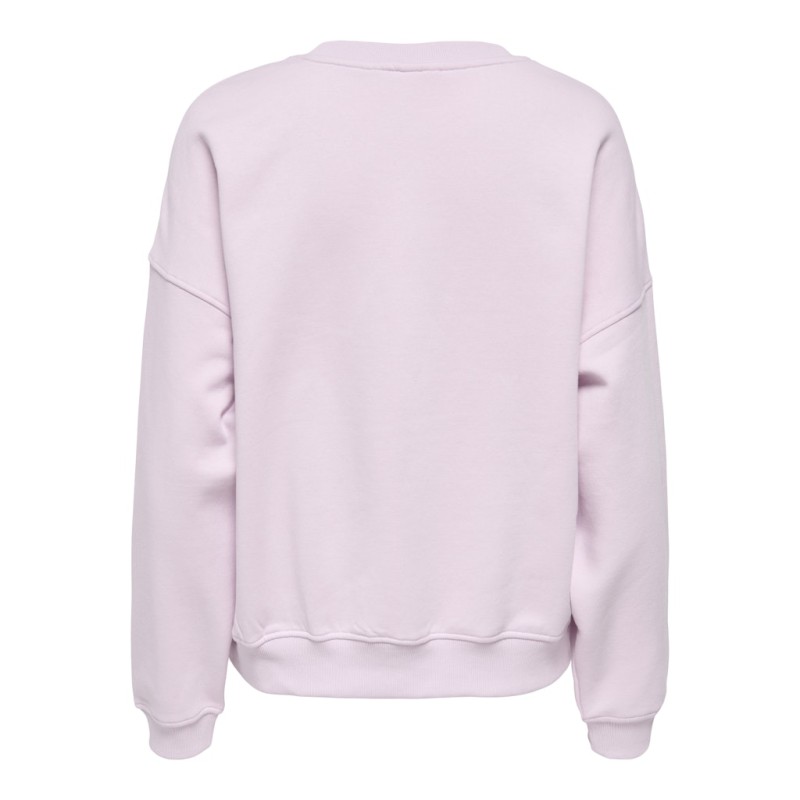 JDY Mesa L/S Broderi Sweatshirt - Chalk Pink