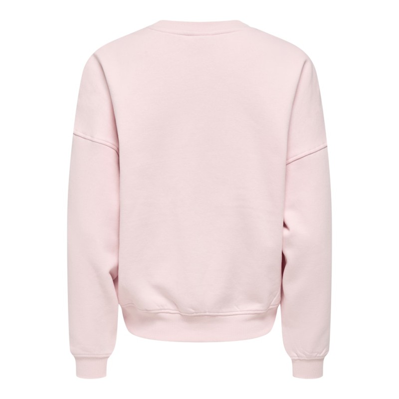 JDY Mesa L/S Broderi Sweatshirt - Chalk Pink