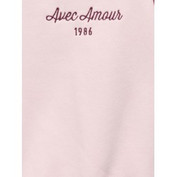 JDY Mesa L/S Broderi Sweatshirt - Chalk Pink