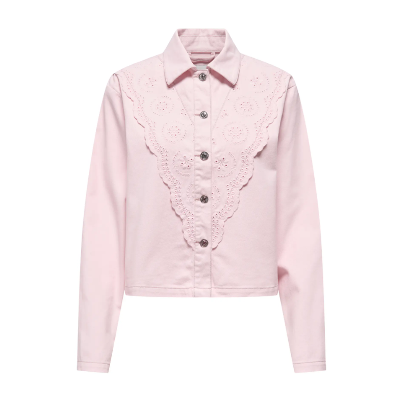 ONLY Elsa Broderie anglaise Jakke - Pale lilac