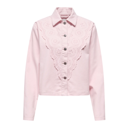 ONLY Elsa Broderie anglaise Jakke - Pale lilac