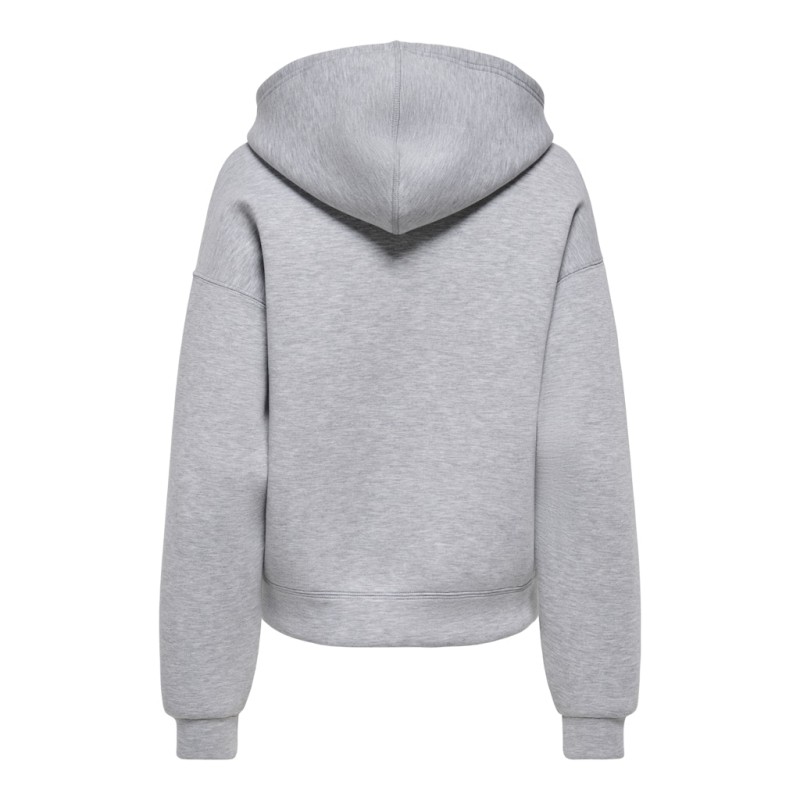 ONLY Naomi Two-Way Hættetrøje - Light Grey Melange