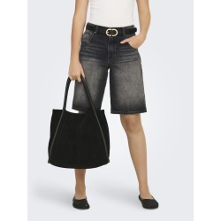 ONLY Mate Lange Denim Shorts - Washed Black