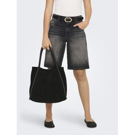 ONLY Mate Lange Denim Shorts - Washed Black