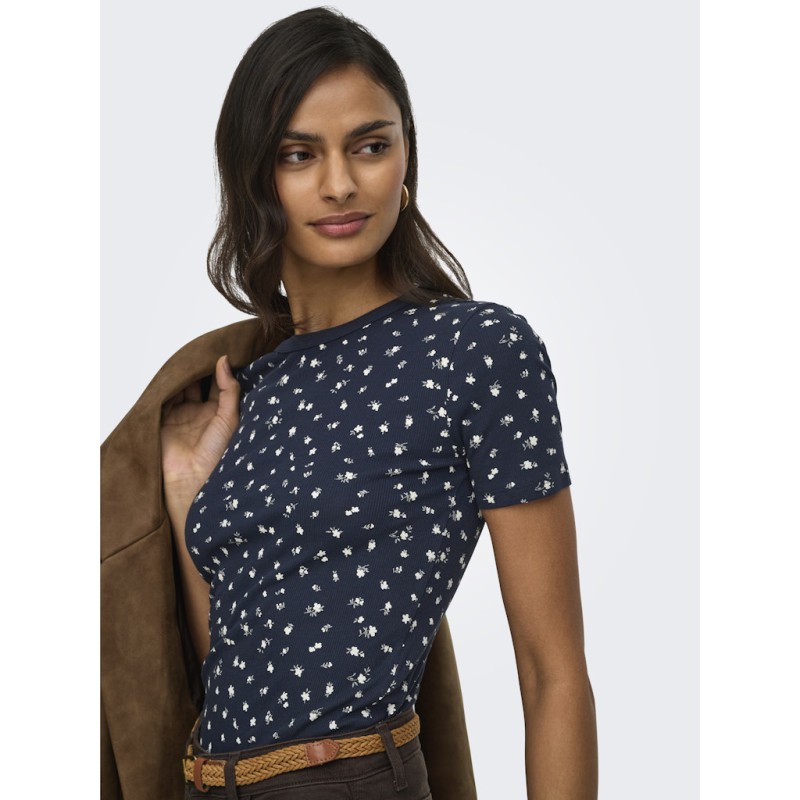 JDY Lucky S/S Rund Hals T-shirt -  Sky Captain