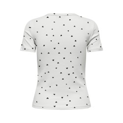 JDY Lucky S/S Rund Hals T-shirt - Cloud Dancer