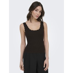 JDY Nanna Strik Tank Top - Chocolate Torte