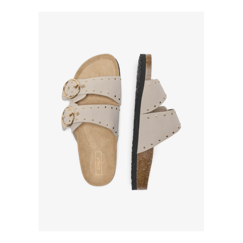 ONLY Maxi sandel med spænde - Creme