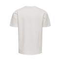 ONLY & SONS Kian Seersucker T-shirt - Cloud Dancer