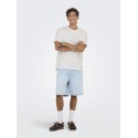 ONLY & SONS Kian Seersucker T-shirt - Cloud Dancer