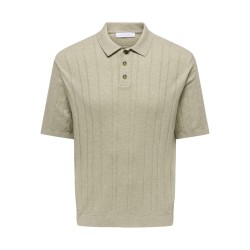 ONLY & SONS Sofus Kortærmet Strik Polo -  Pure Cashmere