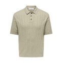 ONLY & SONS Sofus Kortærmet Strik Polo -  Pure Cashmere