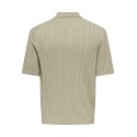 ONLY & SONS Sofus Kortærmet Strik Polo -  Pure Cashmere